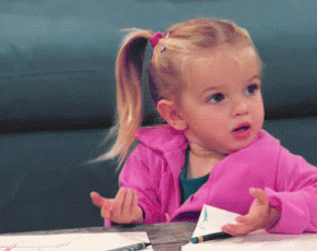 Little girl who doesn't know